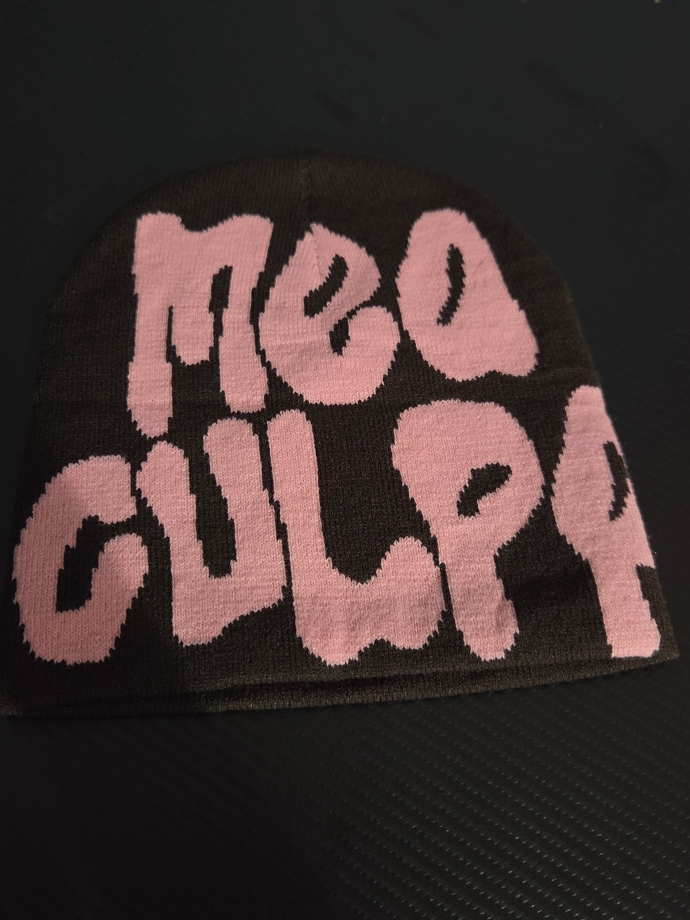 Mea Culpa Fun Day Beanie Black & Pink